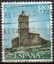 z vendido ESPAÑA 1966 1720 Sello Centenario Guernica Iglesia de Luno usado Espana Spain Espagne Spagna Spanje Spanien 